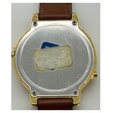 Vintage Lorus Quartz Mickey Mouse Wristwatch with Brown Leather Strap