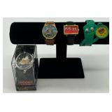 Collection of 4 Watches - Halloween, Christmas, Flag Time, and Gumby Novelty Designs