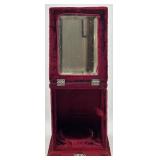 Set of 4 Silver Coasters with Spartan Motif and Velvet Case