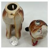 Set of Vintage Beer Mugs and Ceramic Dog Bank