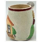 Set of Vintage Beer Mugs and Ceramic Dog Bank