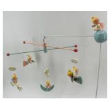 Vintage Handcrafted Wooden Baby Mobile with Angelic Figures