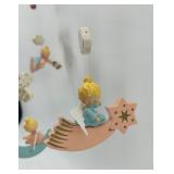 Vintage Handcrafted Wooden Baby Mobile with Angelic Figures