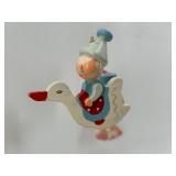 Vintage Wooden Nursery Mobile with Humpty Dumpty and Nursery Rhyme Characters