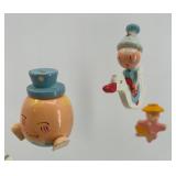 Vintage Wooden Nursery Mobile with Humpty Dumpty and Nursery Rhyme Characters