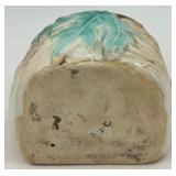 Set of 3 Vintage Ceramic Planters: Boy on Fence, Parrots, and Spinning Wheel