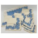 Vintage Floral and Scalloped Edge Linen Napkin Collection