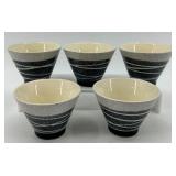 Japanese Ceramic Tea Set with 5 Cups and Teapot