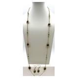 Assorted Vintage Jewelry Set with Necklaces, Earrings, and Bracelets