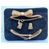 Monet and Sarah Coventry Jewelry Set - Necklace, Bracelet, and Earrings