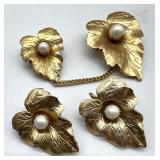 Monet and Sarah Coventry Jewelry Set - Necklace, Bracelet, and Earrings