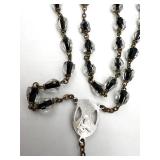 Set of 2 Rosary Necklaces with Silver-Tone Crucifixes