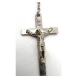 Set of 2 Rosary Necklaces with Silver-Tone Crucifixes