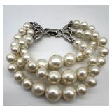 Collection of Vintage Faux Pearl Jewelry including Necklaces and Bracelets