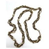 Vintage Jewelry Set with Gold-Tone Pearl Wrap Necklace and Earrings including Sarah Coventry