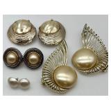 Vintage Jewelry Set with Gold-Tone Pearl Wrap Necklace and Earrings including Sarah Coventry