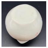 Antique Victorian Hand Painted Glass Vase with Floral Design