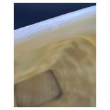 Uranium Glass Vase with Bird Relief by Phoenix Consolidated