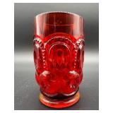 Set of 4 Mid Century Vintage L E Smith Uranium Glass Tumblers