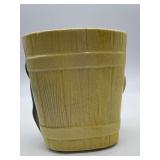 Vintage Yellow Ceramic Vase with Black Cat Design