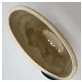 Vintage Yellow Ceramic Vase with Black Cat Design