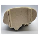 Vintage Yellow Ceramic Vase with Black Cat Design