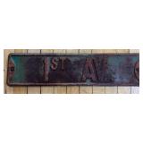 Double Sided - Vintage 1st Avenue Street Sign with Rustic Patina