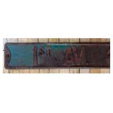 Double Sided - Vintage 1st Avenue Street Sign with Rustic Patina