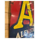Vintage Alemite Advertising Sign - Collectible Lubrication Metal Sign