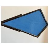 Vintage Lightning Rod with Horse Weathervane and Blue Glass Ball