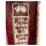 Vintage Wy-Tab-O-Lator Wood Feed Box from Fort Dodge IA