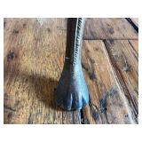 Antique Vintage Brass Ornate Three-Tier Plant Stand with Figural Design