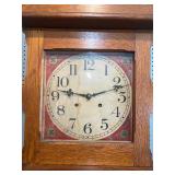 Antique Ithaca Grandfather Clock with Ornate Detailing