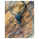 Vintage Akro Agate Glass Floor Lamp with Dual Shade