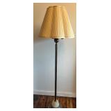 Vintage Akro Agate Glass Floor Lamp with Dual Shade
