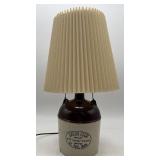 Vintage Jacob Esch Stoneware Lamp with Pleated Shade