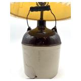 Vintage Jacob Esch Stoneware Lamp with Pleated Shade