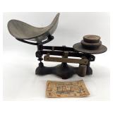 Antique Chicago Scale Co. Balance Scale with Weights
