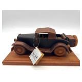Handcrafted 1928 Ford Model A Fire Chief Wooden Model by Brewster Coach Works