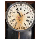 Vintage Antique Ingraham Oak Regulator Wall Clock