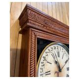 Vintage Antique Ingraham Oak Regulator Wall Clock