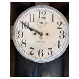 Antique New Haven 30 Day Wall Clock with Oak Case