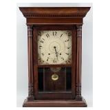 Antique H. Blakeslee Patent Clock with Floral Dial Design