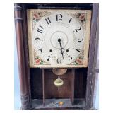 Antique H. Blakeslee Patent Clock with Floral Dial Design