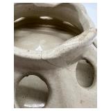 Vintage Stoneware Splash Proof Buttermilk Feeder and Poultry Fountain