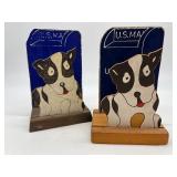 Vintage U.S. Mail Dog Bookends Set