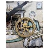 Vintage Antoinette Figural Clock and Horologist Figurine Set