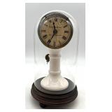 Terry Clock Co. Mantel Clock Under Dome with Roman Numerals