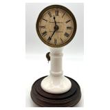 Terry Clock Co. Mantel Clock Under Dome with Roman Numerals