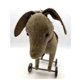 Early Steiff Felt Horse on Wheels
